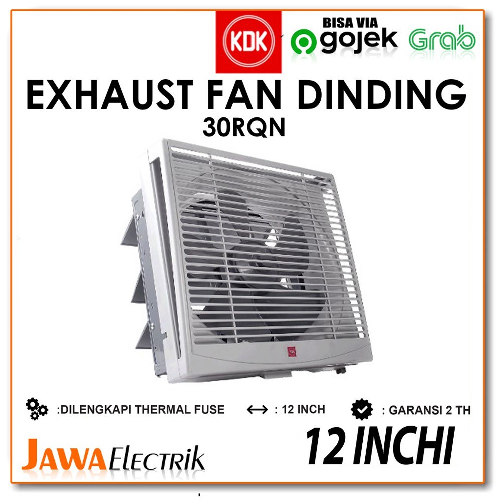 KDK 30RQNS EXHAUST FAN HEXOS FAN DINDING 12 Inch