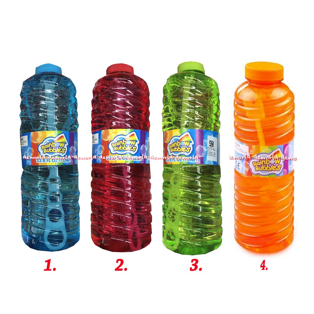 Rainbow Bubble Botol Orange 1L Mainan Gelembung Refill Balon Mainan