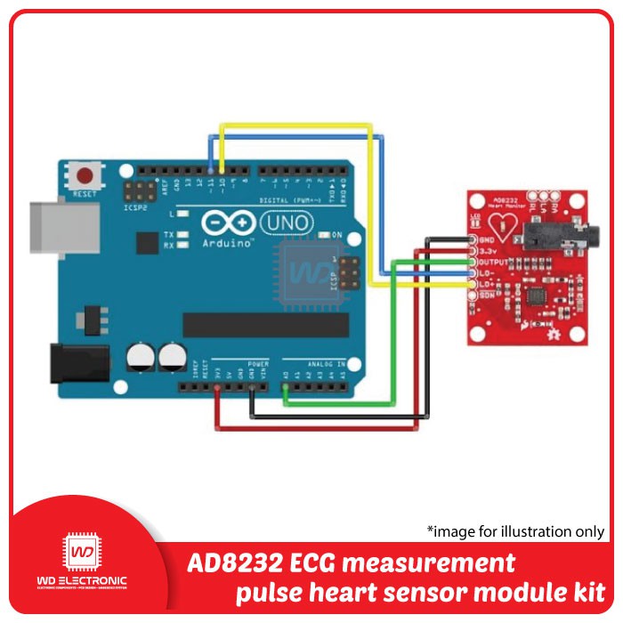 AD8232 ECG measurement pulse heart sensor module kit