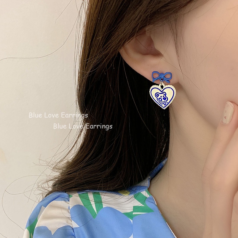 Versi Korea Dari fashion Anting Busur Lucu Gadis Musim Panas2023Anting Baru Aksesoris fashion