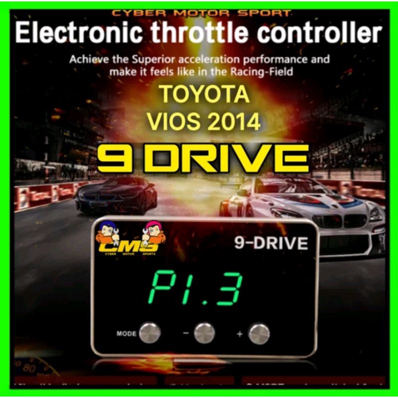 Throttle kontrol TOYOTA VIOS 2014.  9drive trotel controller Vios throtel eco sport racing tak perlu
