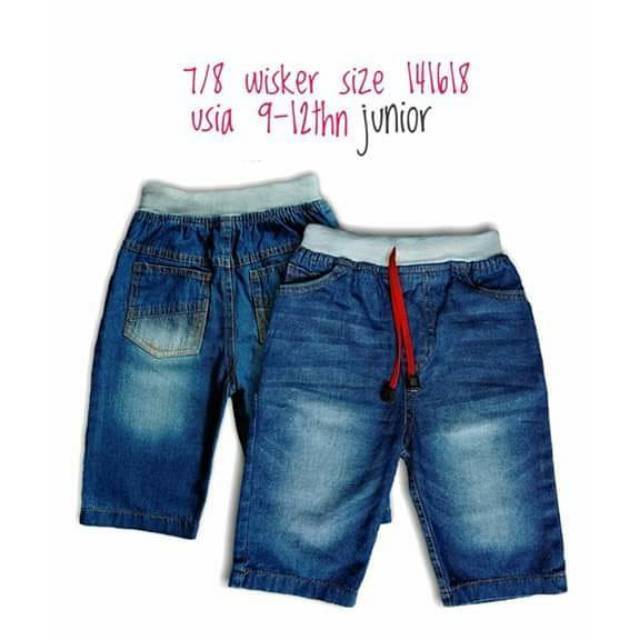 Jeans Anak Pendek Rib 4-10 Tahun