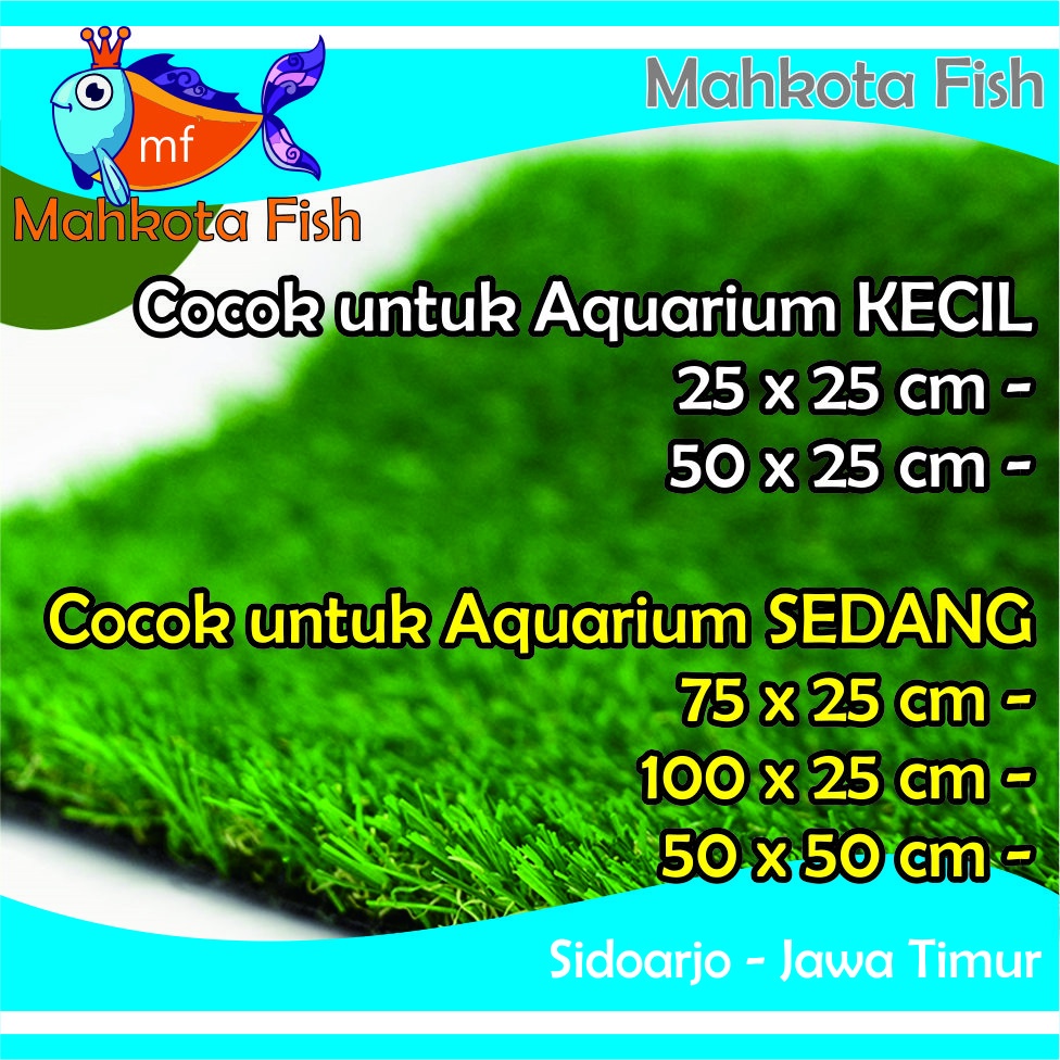 Rumput Aquarium Sintesis (Cocok Untuk AQUARIUM SEDANG) | Mainan Rumput Aquascape | Tanaman Hias Aquarium