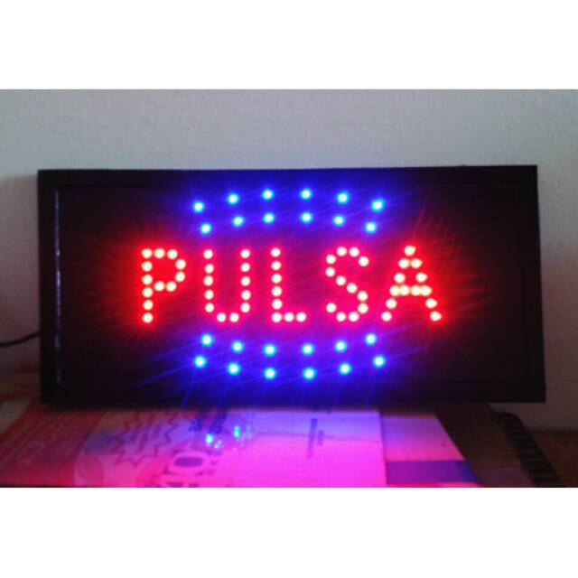 Tulisan lampu led / led sign pulsa kedip kedip