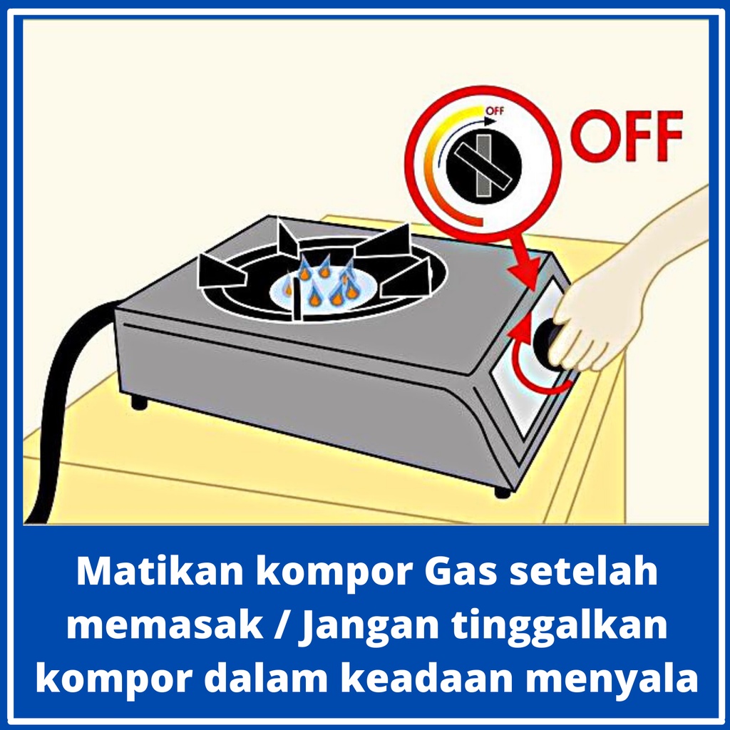 

Stiker kompor gas | sticker label matikan kompor | stiker sign himbauan matikan kompor gas | tanda matikan kompor gas| kompor gas | kompor | safety | K3 | restaurant | dapur sticker vinyl 15cmx15cm
