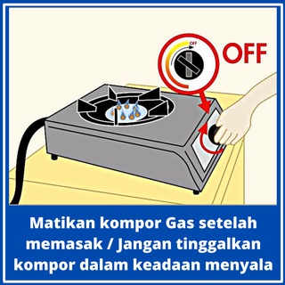 Jual Stiker Kompor Gas Sticker Label Matikan Kompor Stiker Sign