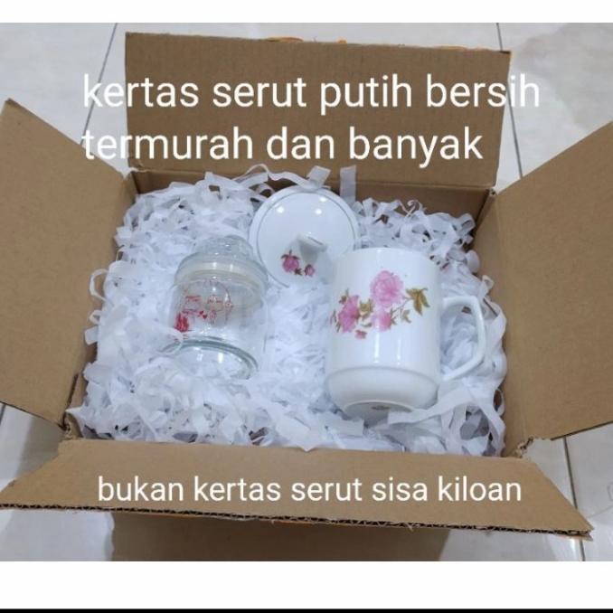 

Sale!!! Kertas Cacah/Shredded Paper/Kertas Potong Sangat Empuk Putih Bersih - Paling Diminati