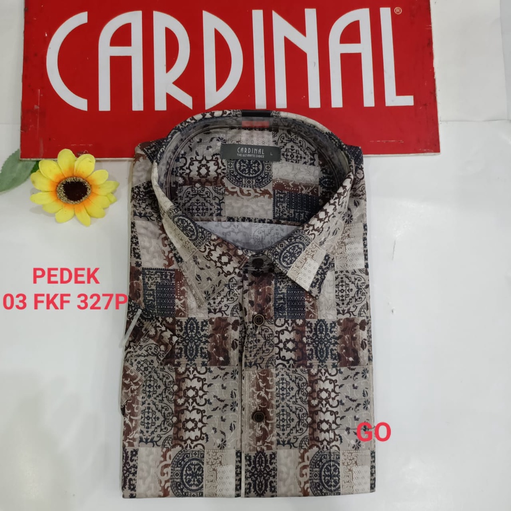 gof M-L CARDINAL KEMEJA FORMAL PENDEK Batik RegularFit Pakaian Kemeja Kerja Pria Kantor Acara Resmi Pakaian Wisuda Original KFK