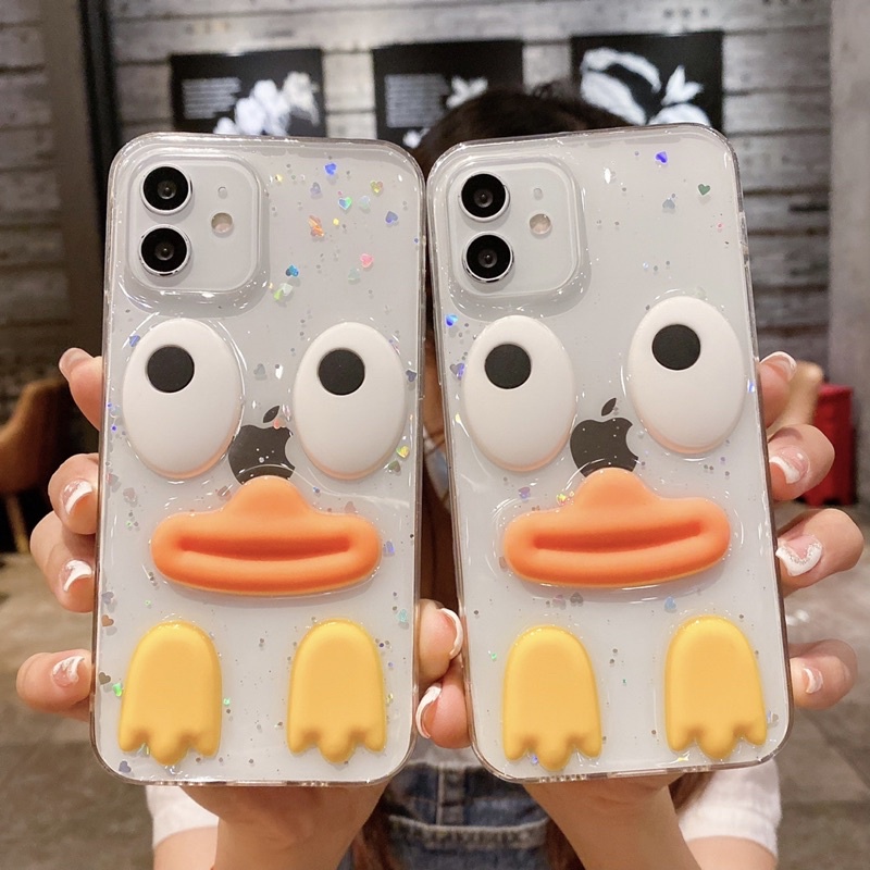 Duck Glitter Case Samsung M02 M23 M33 M53 M11 M52 M51 M62 M22 M21 M31 M10 M20 A51 A71 A53 A13 A23 A73 4G 5G