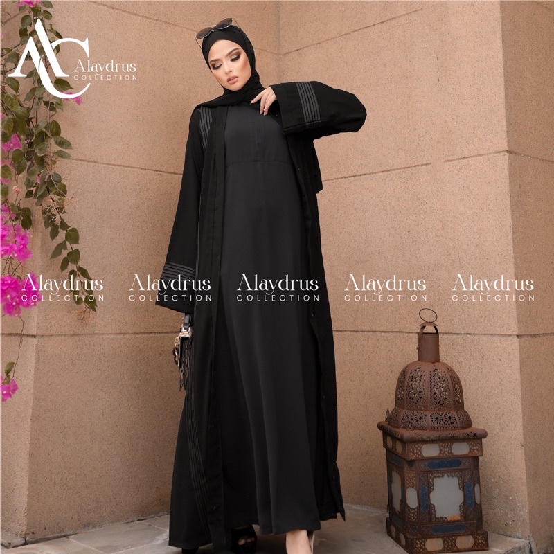 Abaya Gamis Maxi Dress Arab Saudi Bordir Zephy Turki List Hitam Umroh Dubai Turkey India Wanita Hitamjo