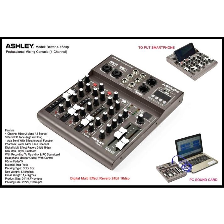 Mixer Audio Ashley Better 4 4Channel