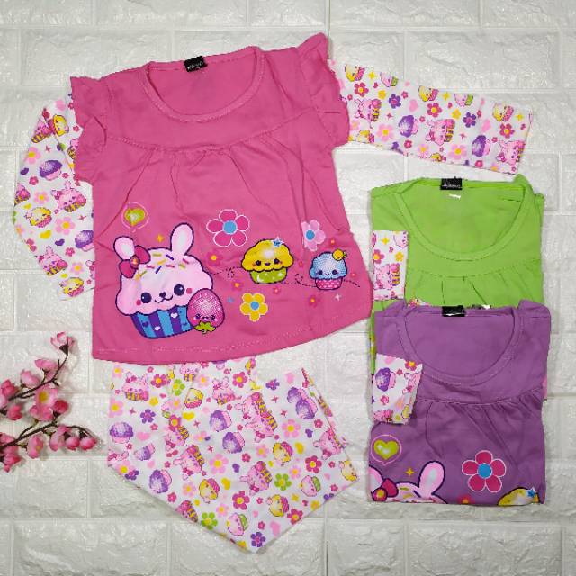 Ss#320 Setelan Anak Perempuan Size 4-6thn Model Za-ra Kids / Piyama Anak / Pakaian Anak Perempuan