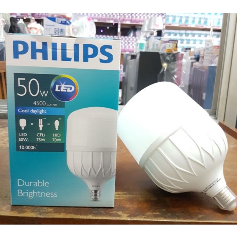 lampu philips 50w 50 watt led tforce philips led bulb 50w 50 watt lampu gudang philips 50w