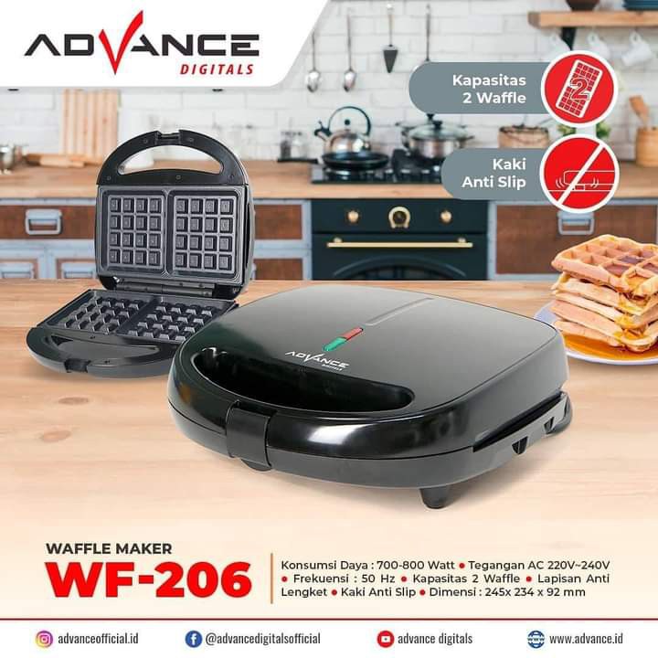 WAFFLE MAKER PANGGANGAN ROTI WAFFLE 2 LAPIS ADVANCE WF-101 / ADVANCE WF 101 / ADVANCE WF101