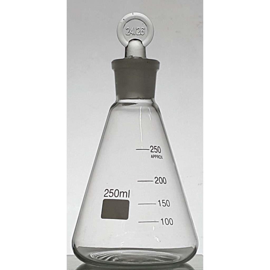 CHINA Erlenmeyer + Tutup Kaca 100 ml