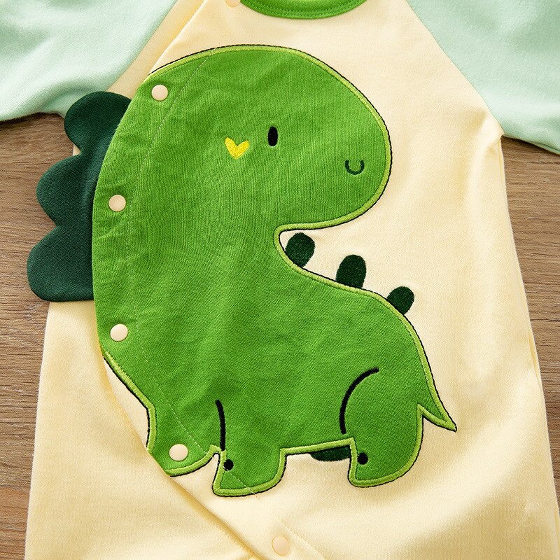 Jumper bayi panjang Motif Dino bahan katun 100% Baju bayi laki laki usia 0-18 bulan