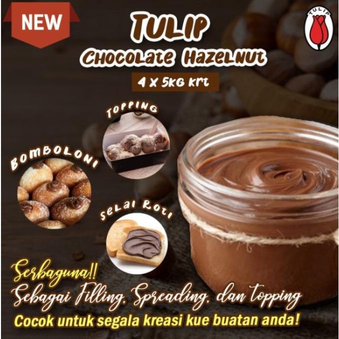 

(BISA COD) Tulip Filling Hazelnut 1kg - REPACK