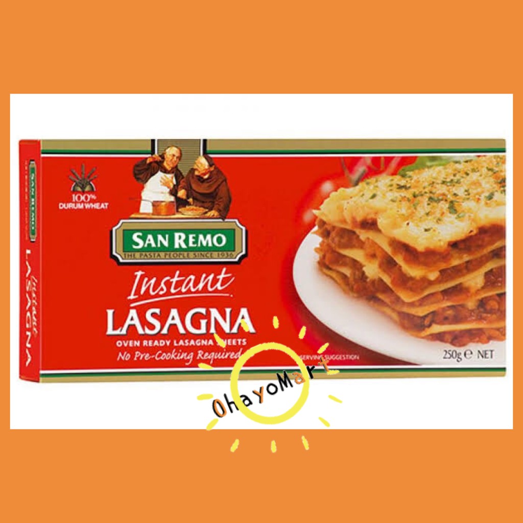 San Remo Instant Lasagna / Instant Pasta 250g