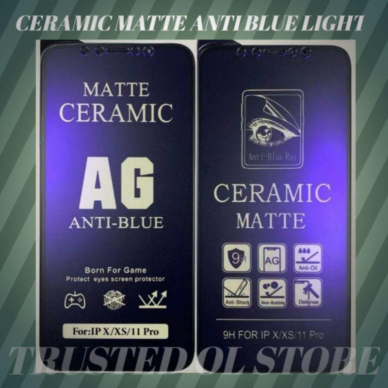 XIAOMI MI 11T/MI 11T PRO/MI10 T/MI 10T PRO/5X/6X/MI 9X/ TEMPERED GLASS CERAMIC MATTE BLUE LIGHT ANTI RADIASI