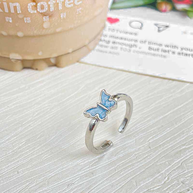 Cincin Kupu-kupu Yang,Dapat Disesuaikan Elegan Sederhana Desain Cincin,Emas Aksesoris Perhiasan Fashion Wanita