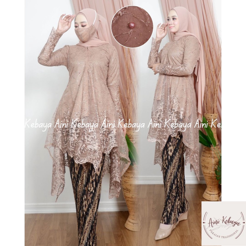 COD - SETELAN KEBAYA MODERN / ARUMI / KEBAYA SELENDANG / KEBAYA WISUDA / KEBAYA PESTA / KEBAYA KARTI