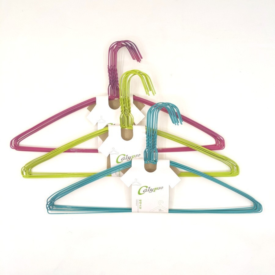 HANGER KAWAT GANTUNGAN BAJU STAINLESS ANTI KARAT ISI 10PCS WARNA [PM]