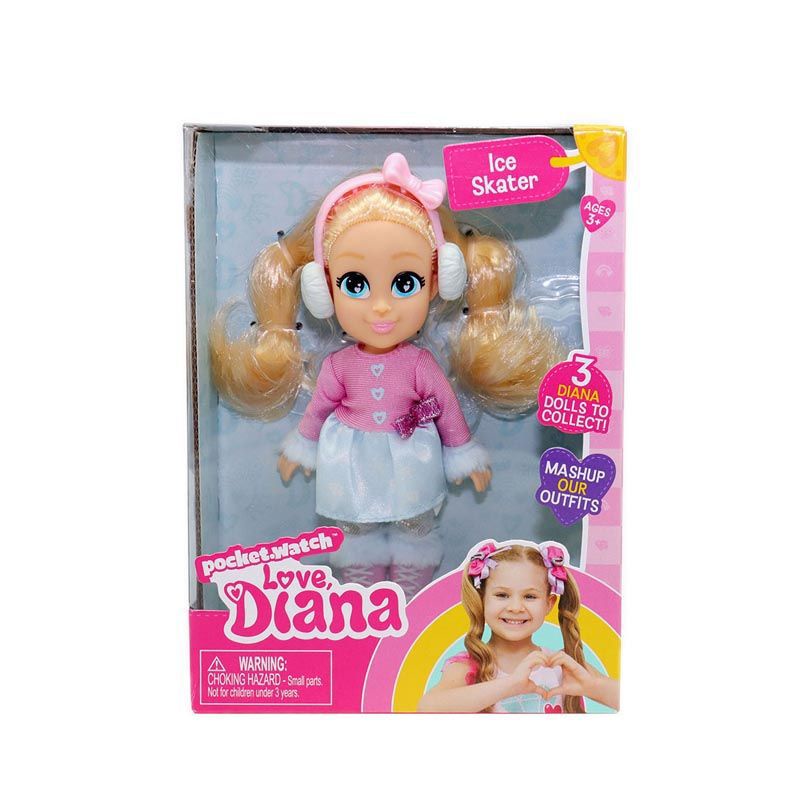 Mainan anak boneka diana love diana ice skater 6" original