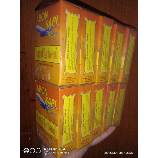 Abon Sapi Cap Kapal Terbang 90 gram x 10 kotak / EXP Februari 2024