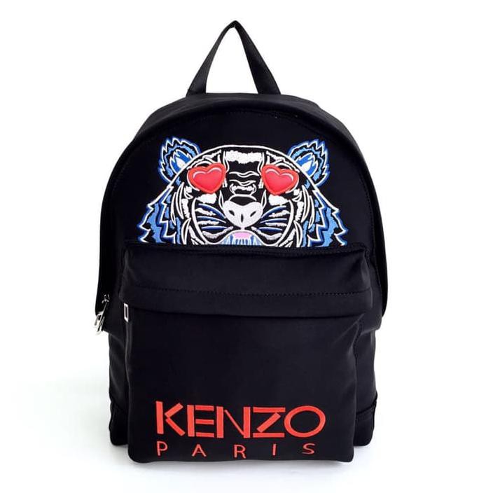 Tas Ransel Kenzo Tiger Canvas Backpack Big - Black Love Tas Selempang