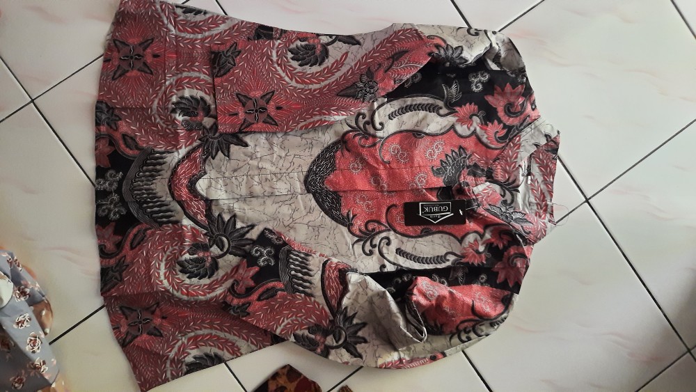Blouse Batik Wanita Lengan Panjang Seragam Kerja  Size M L Xl Xxl