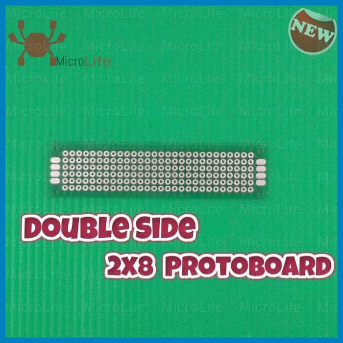 

STOK TERBATAS Double Sided 2x8 Protoboard