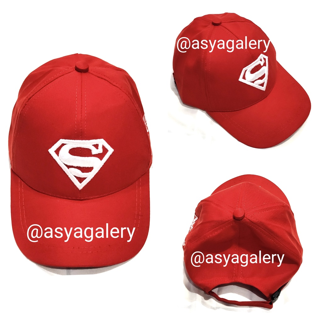 TOPI ANAK BORDIR KARAKTER SUPERMAN/TOPI SUPERMAN/TOPI ANAK SUPERMAN/TOPI SUPERMAN