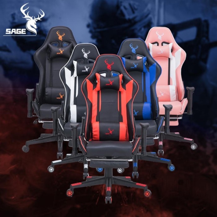 Sage SG-616 Gaming Chair / Kursi Gaming Reclining