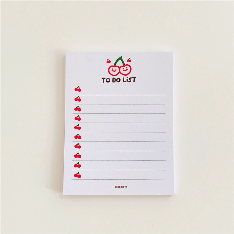 Buku Catatan / Diary / Sekolah / Kantor Motif Garis Cherry