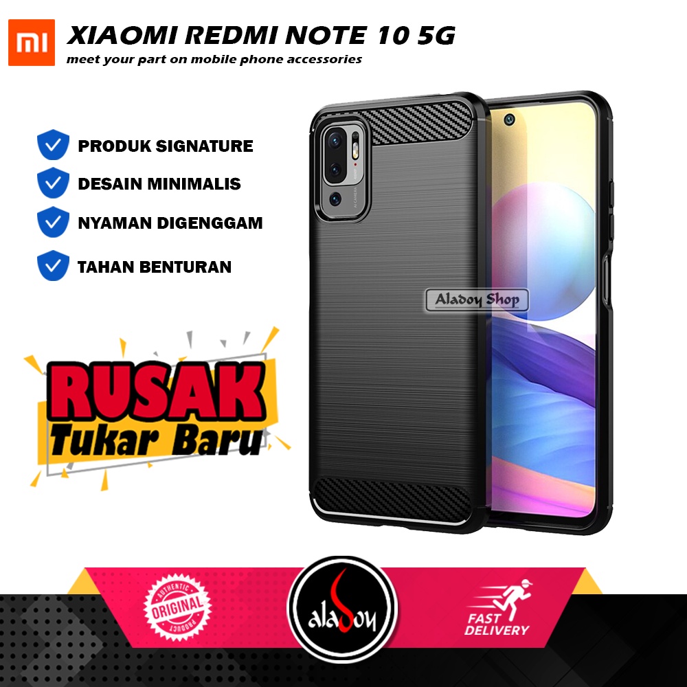 Case Ipaky Carbon XIAOMI REDMI NOTE 10 5G Ultra Slim Ipaky Carbon Premium Softcase