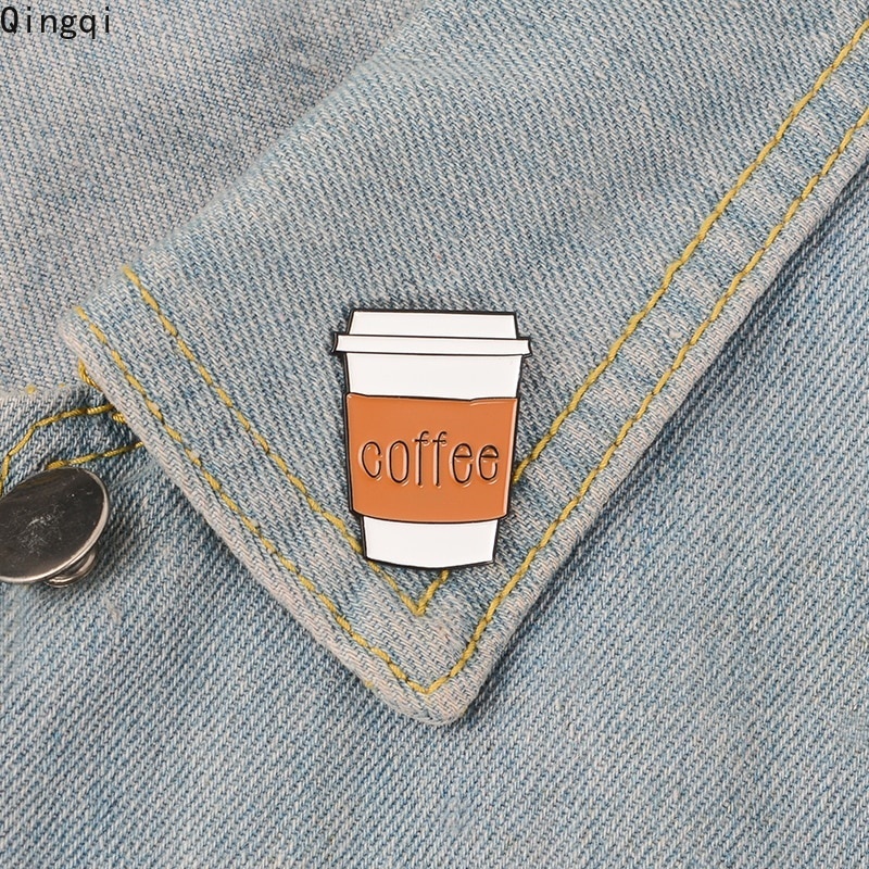 Bros Pin Enamel Desain Kartun Kopi Travel