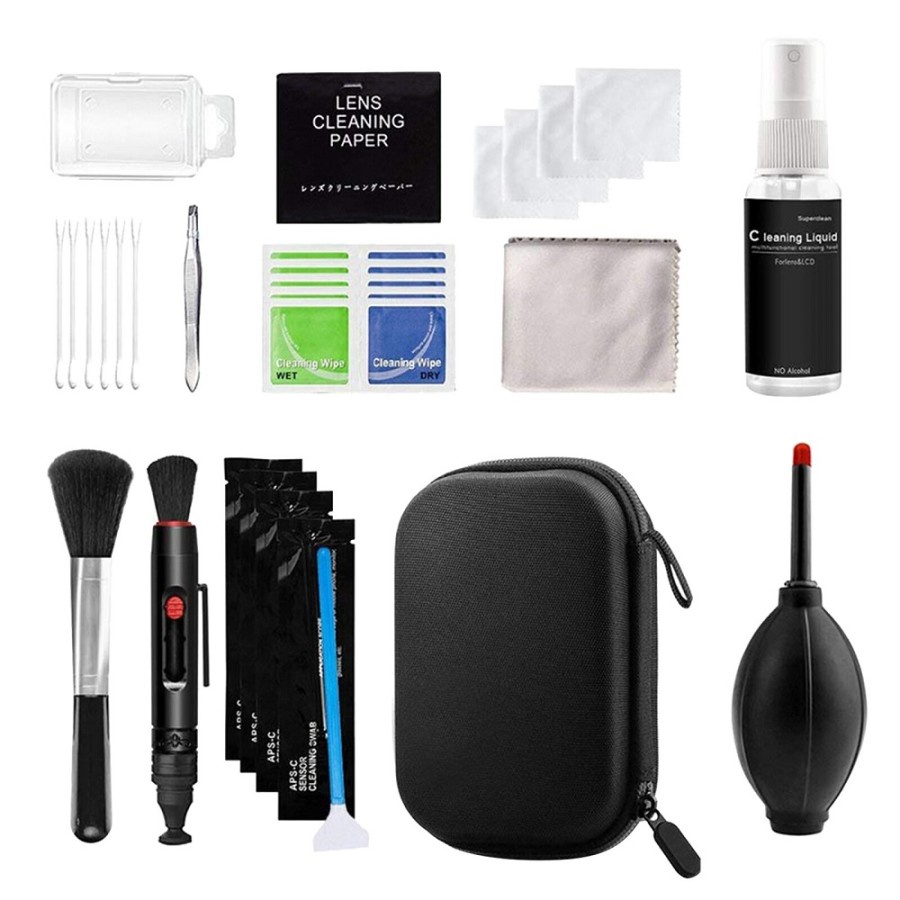 Set Pembersih Kamera Camera Cleaning Kit 13 in 1 - 13564 - Black