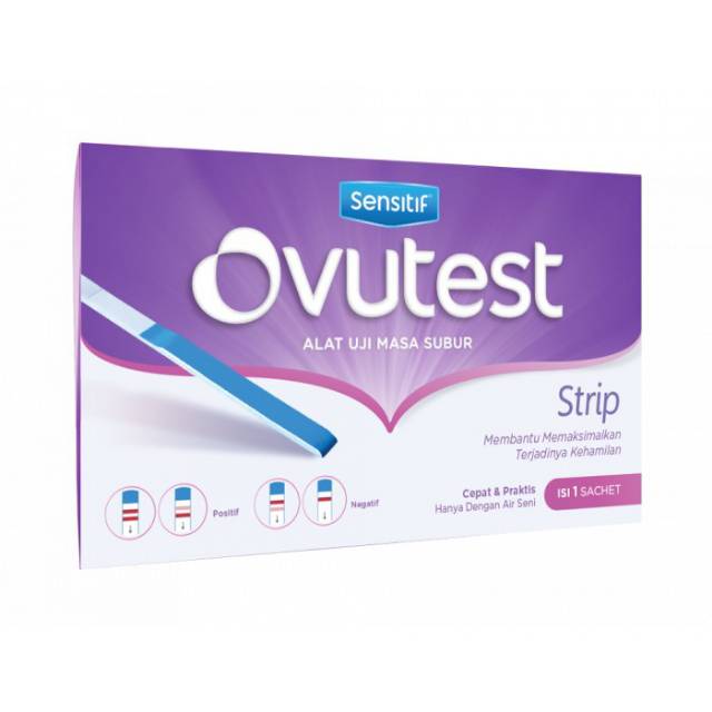 LH Ovulation Ovutest Sensitif Strip / Test Kesuburan Masa Subur Ovutes / Tespek Ovulasi