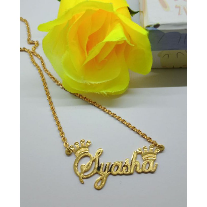 kalung nama lapis emas 24karat