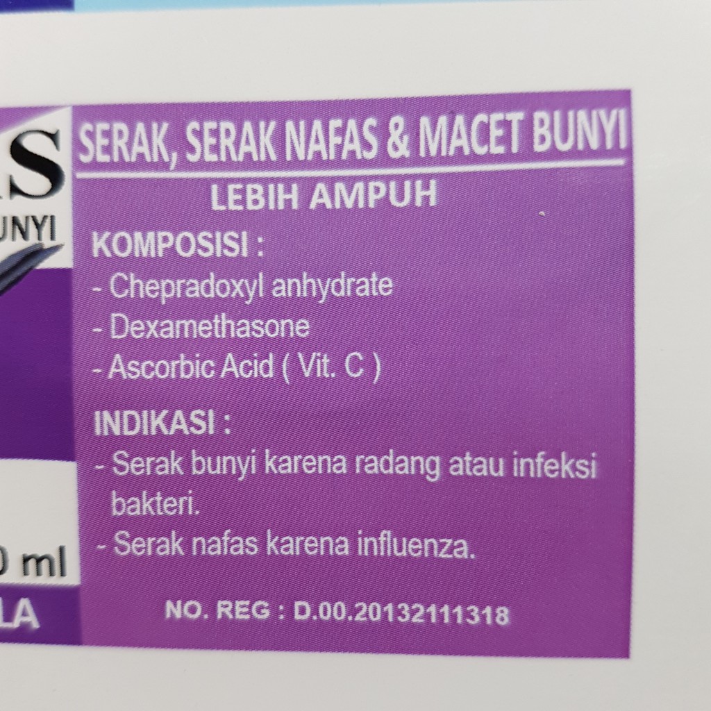 Serafas 30ml Vitamin Burung Obat Serak Sesak Nafas Macet Bunyi Kicau