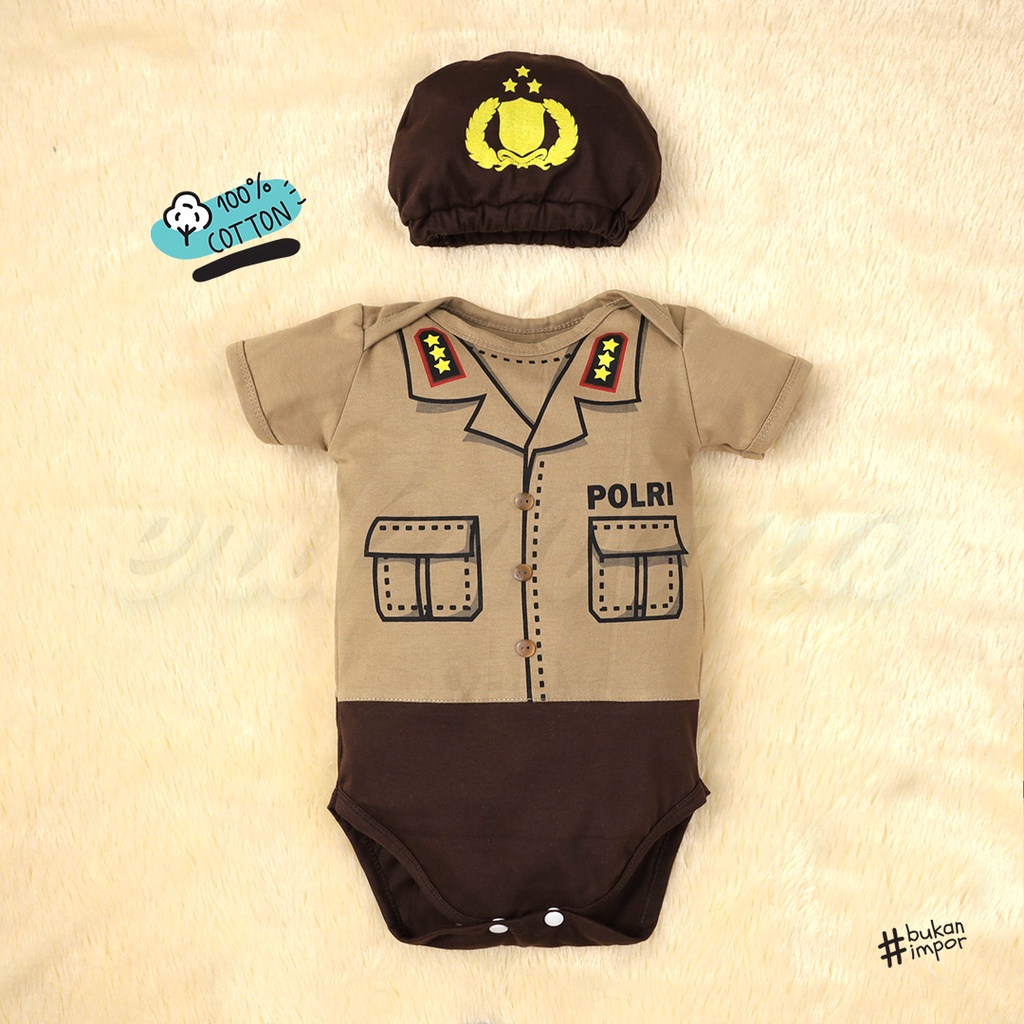 ❤️jumper bayi baju bayi lucu karakter polisi police baju anak