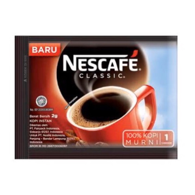 NESCAFE CLASSIC 2 GR RENCENG (5 PCS DAN 10PCS)