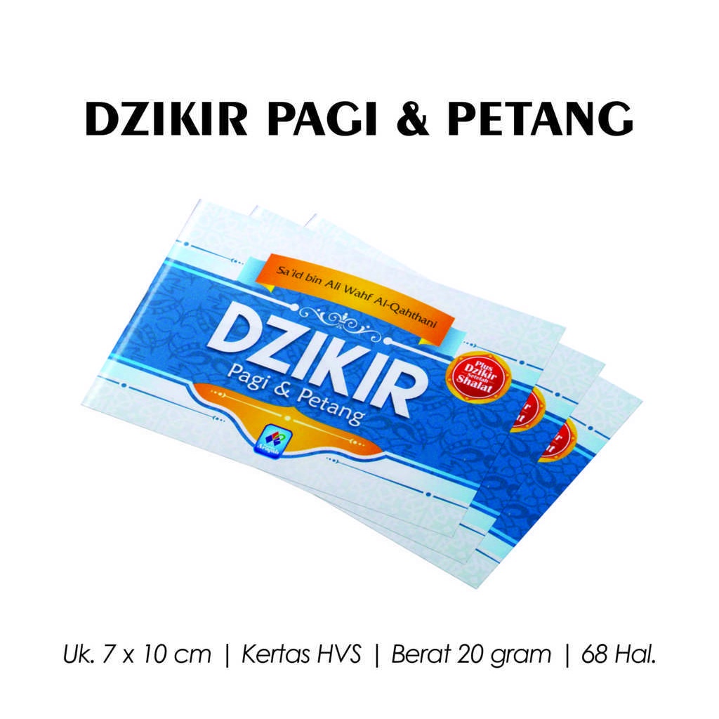 Buku Dzikir Pagi Petang Souvenir Nikah Pustaka Arafah Syaikh Said Bin Ali Wahf Al Qohthoni-DZIKIR BIRU