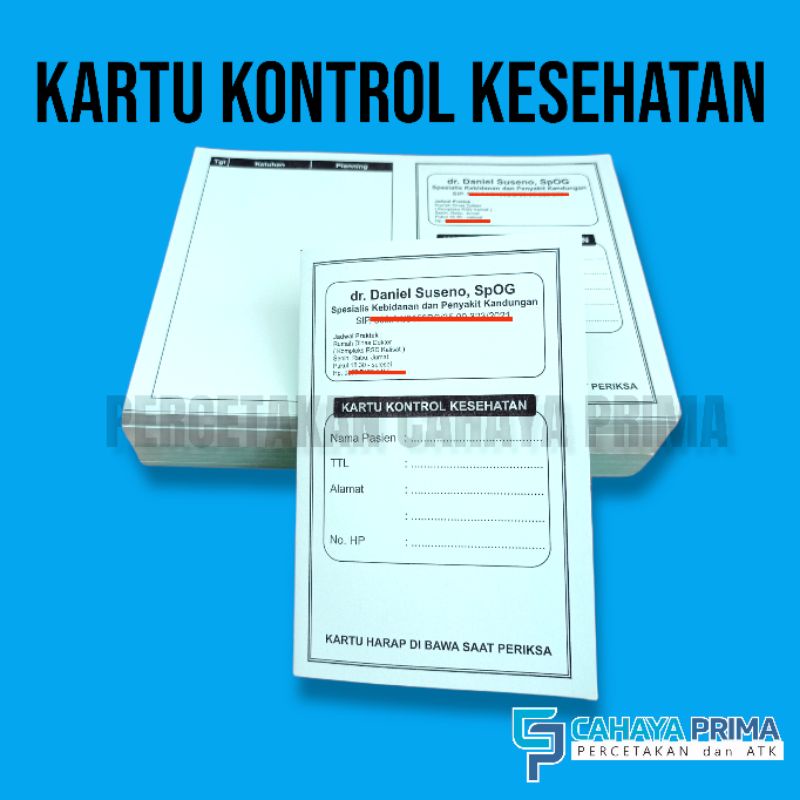 

Kartu Kontrol Kesehatan custome | Dokter | Klinik