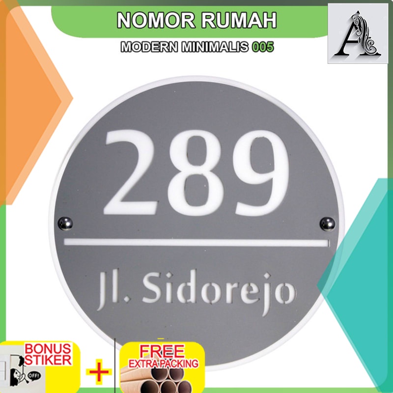 

Promo Nomor Rumah Akrilik Modern Minimalis Model 005