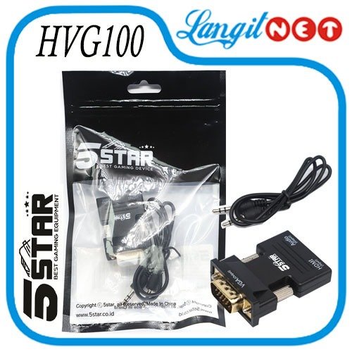 HVG100 5STAR HD FEMALE TO VGA MALE PLUS AUDIO CONVERTER