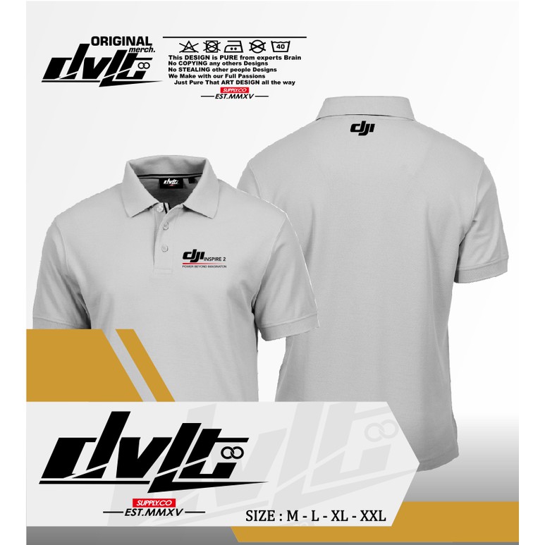 Poloshirt / Kaos Polo Drone Dji Inspire 2 Logo Murah -Dilan.cloth