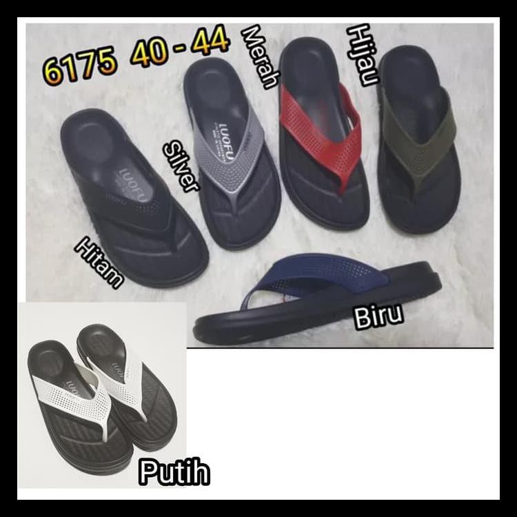 Promo  Sandal Jepit Cowok Luofu Sendal Japit Pria Karet Import 6175 Promo 