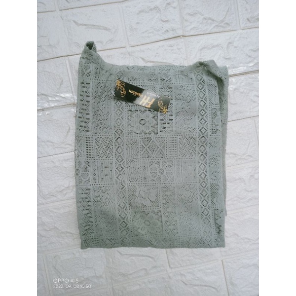 Kardigan brukat/promo long outer brukat/outer cardy wanita-Ijo semen