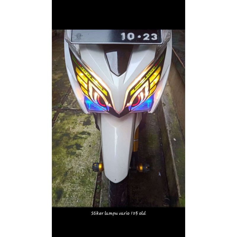 stiker variasi lampu depan vario 125 fi old 2013 elang + alis  Murah